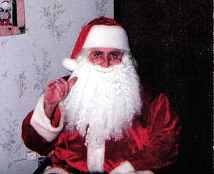 Santa Thom says HI KIDS, be sure to sit out my Milk
 and Cookies on Christmas Eve