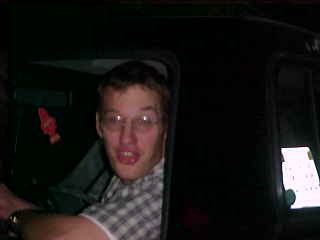 Chris making a stupid face for the camera!