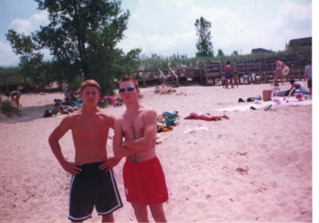 John and I at the Dunes State Park.  I'm on the left.