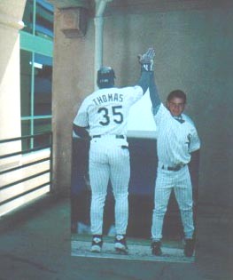 Me giving Frank Thomas a high five