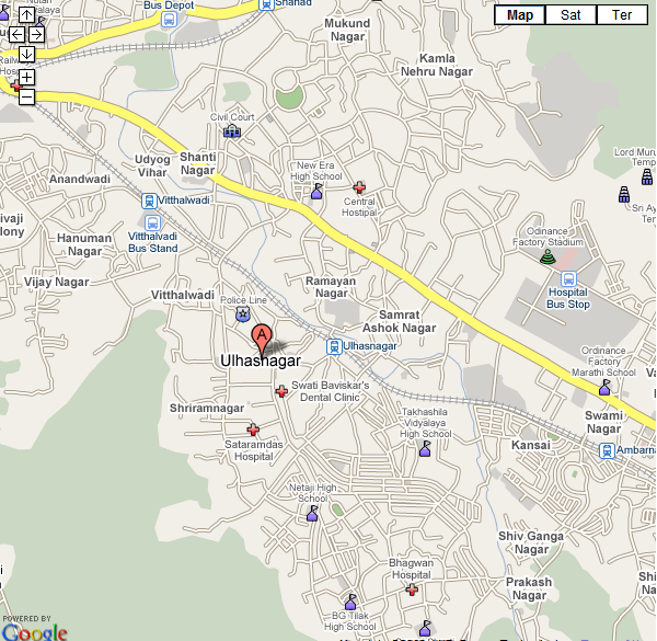 Ulhasnagar - Google - Maps