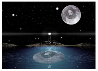 lighthouse, sea, moon, and me