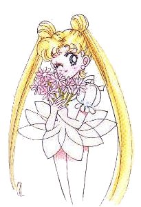 Serena with flowers