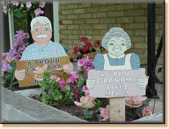 A proud grandpa and grandma live here.