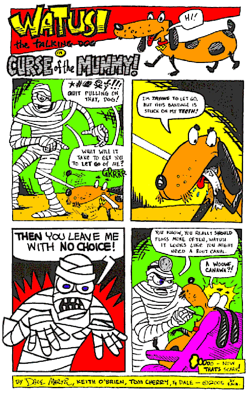 Watusi the Talking Dog in "Curse of the Mummy"