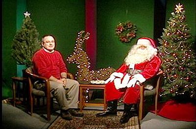 John Oak Dalton on the set with Santa