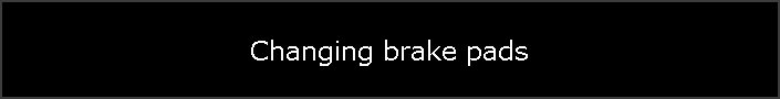 Changing brake pads