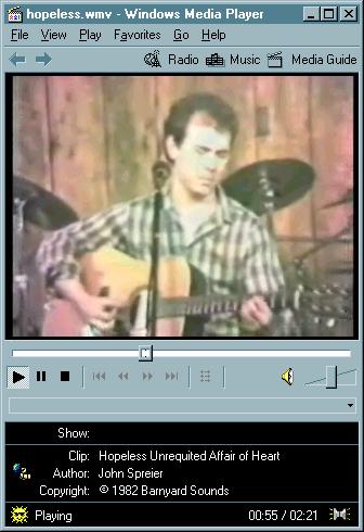 I'm glad you stopped by to see my videos. Click on the links to the right to view the videos encoded as WMV (Windows Media Video) files embedded in your web browser.