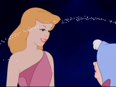 With her Fairy Godmother.