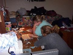 Karina and Bethany being shy (the losers.....)