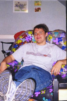 trey in iflatable chair