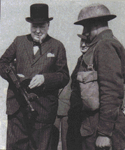 German propaganda from WWII accusing Churchillof being a gangster