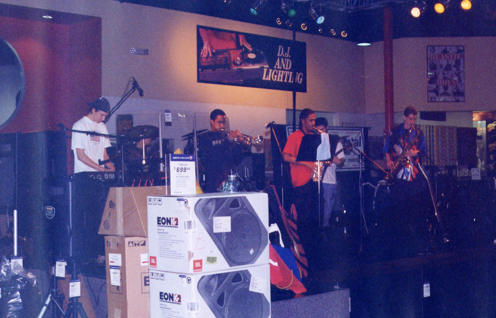 Pictures from the recording of "Live on Mars", the band's first cd, at