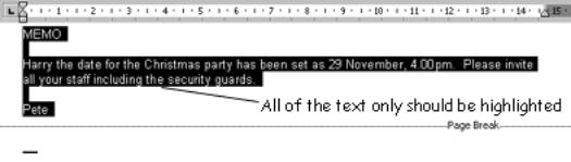 Highlight the text to be copied