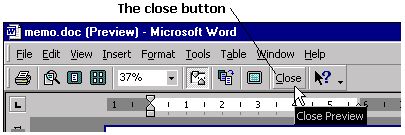 Close preview button