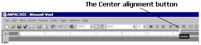 Click the center alignment button