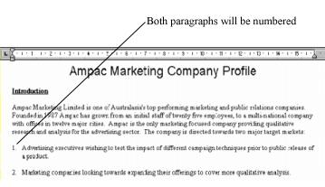 Paragraphs are numbered sequentially