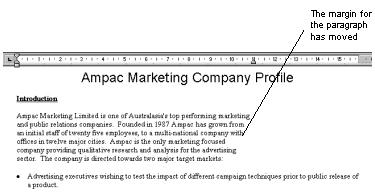 The margin has been adjusted