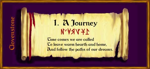 Clovenstone Celtic Medieval Fantasy Novel a journey scroll