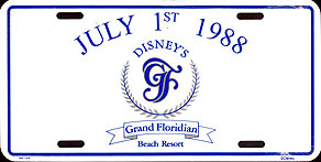 July 1st 1988 Disney's Grand Floridian Beach Resort