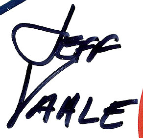 Close-up of Vahle's Autograph.