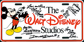 The Walt Disney Studios (DS-GN-01) Autographed by Mickey Mouse, Minnie Mouse, Donald Duck, Daisy Duck, Goofy and Pluto