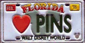 HEART Love PINS LICENSE PLATE  CAST LANYARD SERIES FLORIDA Disney WDW PIN 