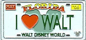 I 'LOVE'WALT Walt Disney World Cast Lanyard Pin