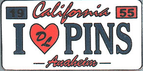 California I 'Love' DL Pins Anaheim 19 55 
