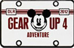 Disneyland Resort 2012 Gear Up 4 Adventure Pin Set