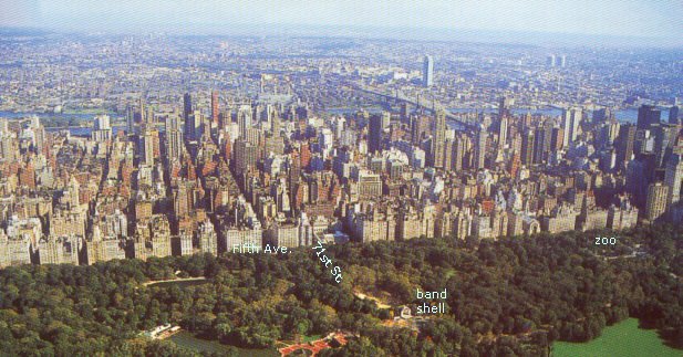 postcard of east central park
