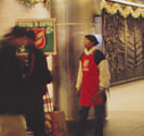 [Salvation Army ringer down there, too]