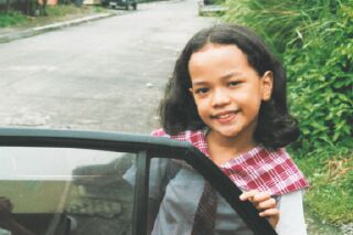 Cherry getting into car