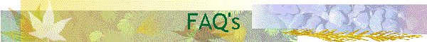 FAQ's