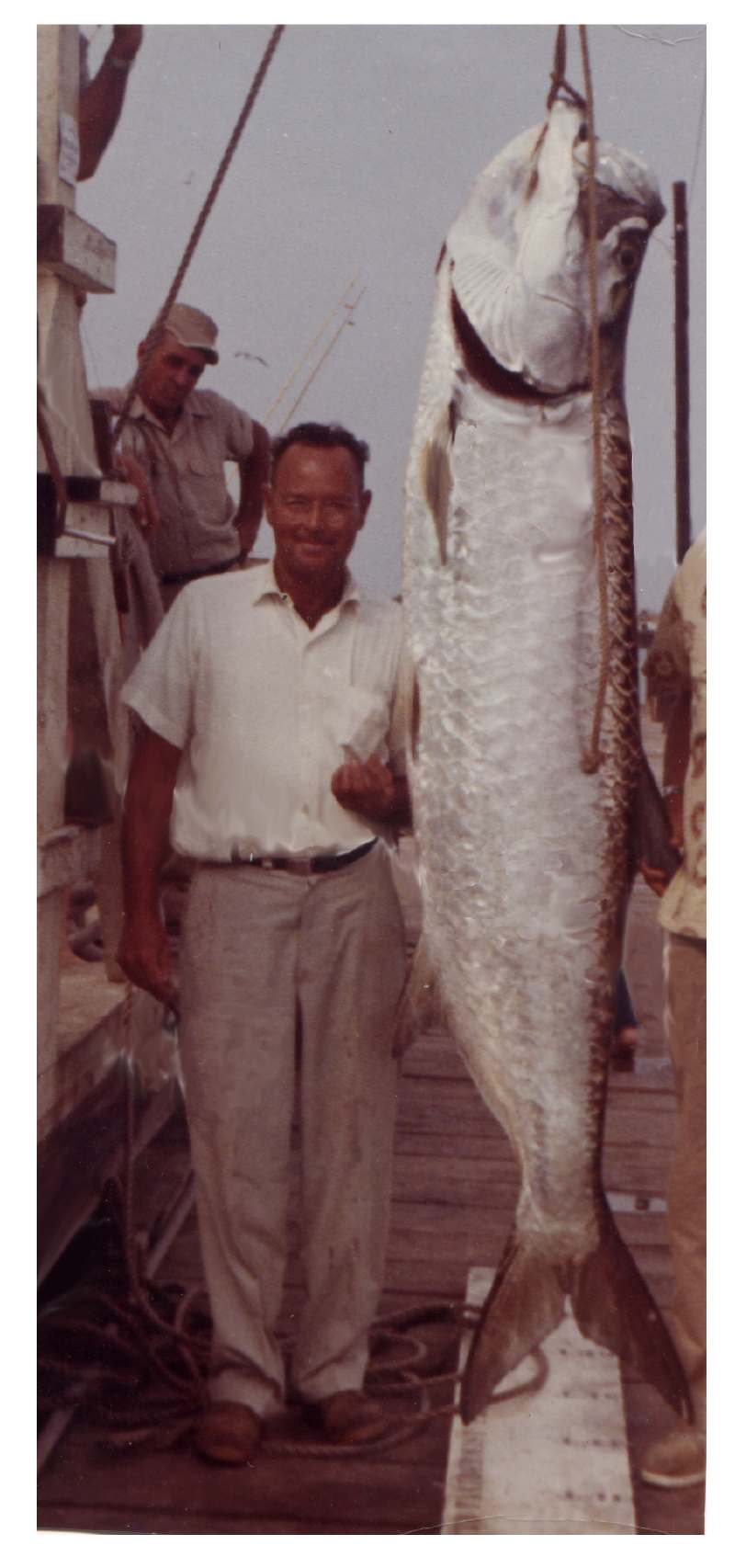 Don Farley with huge tarpon.