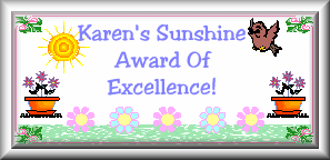 Karen's Sunshine Excellent Site Award
