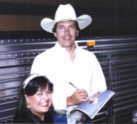 Syl with George Strait, Picture from Syl's Collection, Date Unknown