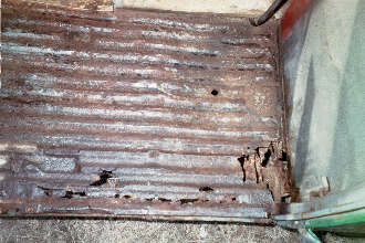 floor rust under icebox