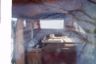 looking through windshield