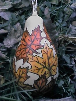 Maple Leaves Fall Small Gourd