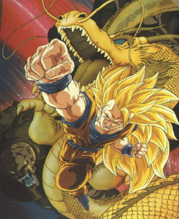 Goku Riding the Dragon