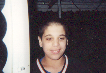 anthony at my house..getting his present