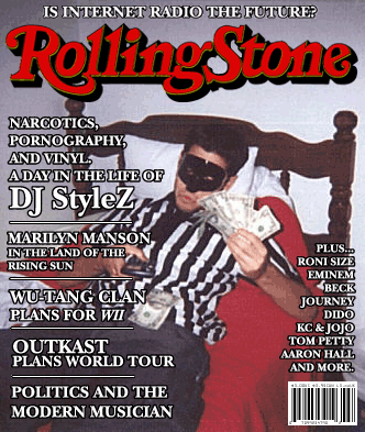 STYLEZ ON THE COVER OF ROLLING STONE MAGAZINE
