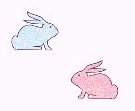 Pink & Blue Bunnies