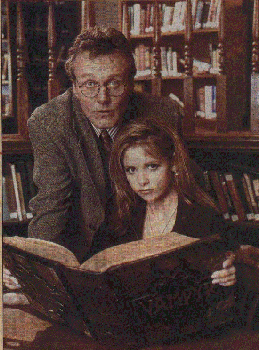 Giles, Book, and Buffy