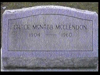 Grace McNabb McClendon headstone