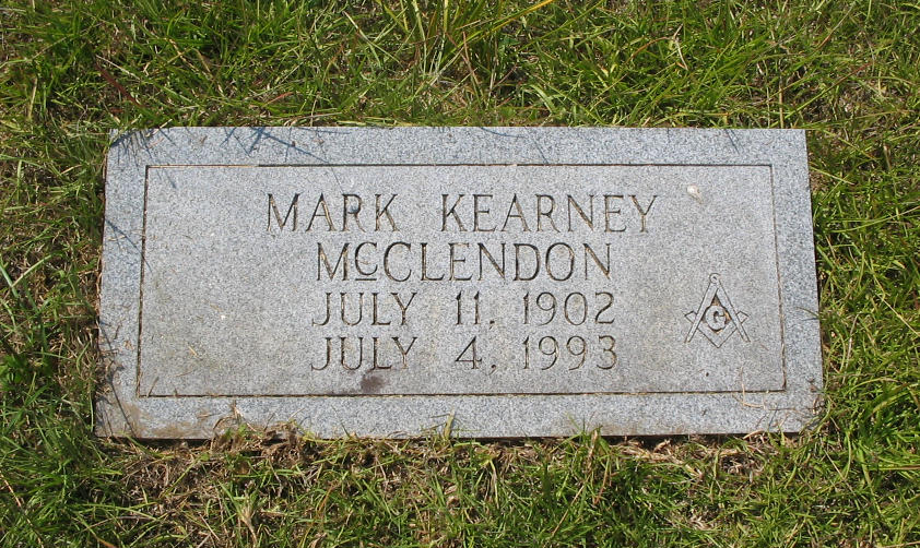 Mark Kearney McClendon, Adams Cemetary, Bogalusa, La.