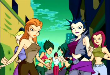 Lucy and troll girl don't like each other much.