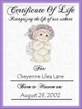 Visit Cheyenne Lilea's Memorial Here
