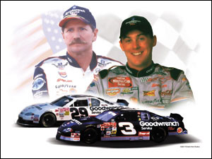 Dale Earnhardt and Kevin Harvick